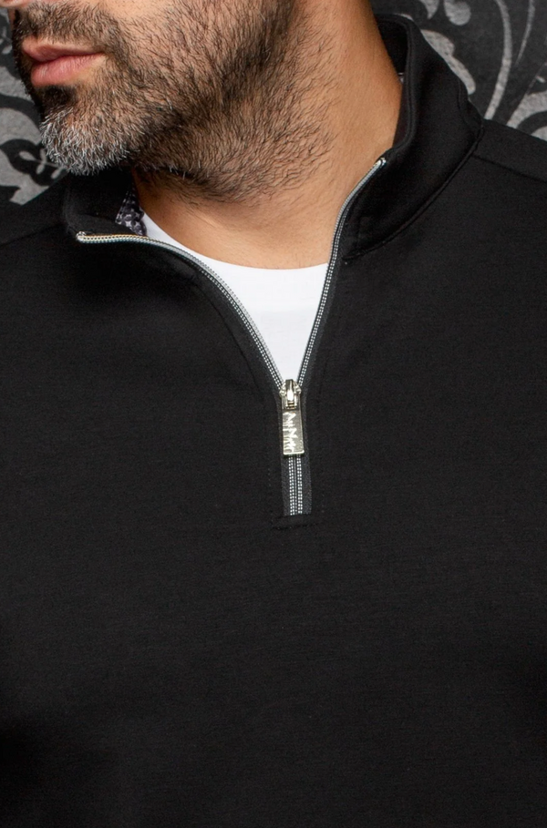 Au Noir 1/4 Sweater Ronny | Black