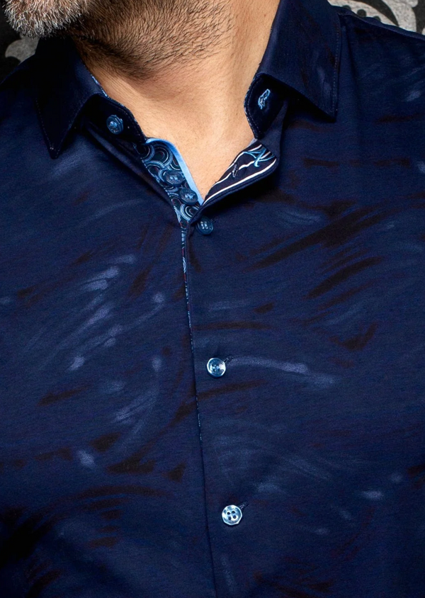 Au Noir Stretch Shirt Seine | Navy