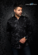 Au Noir Stretch Shirt Seine | Black