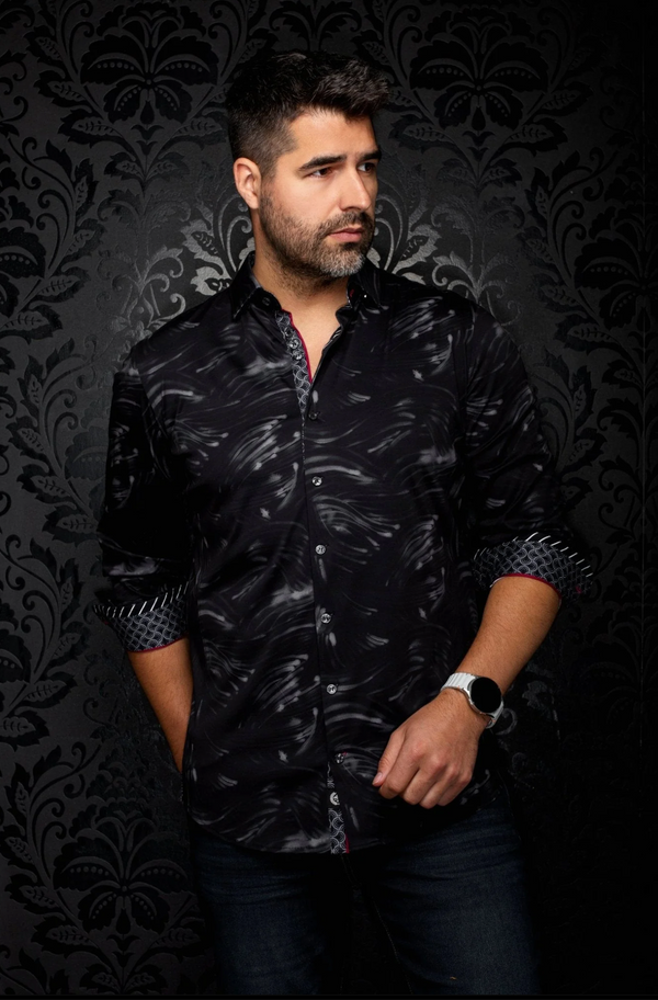 Au Noir Stretch Shirt Seine | Black