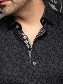 Au Noir Stretch Shirt Isaro | Black