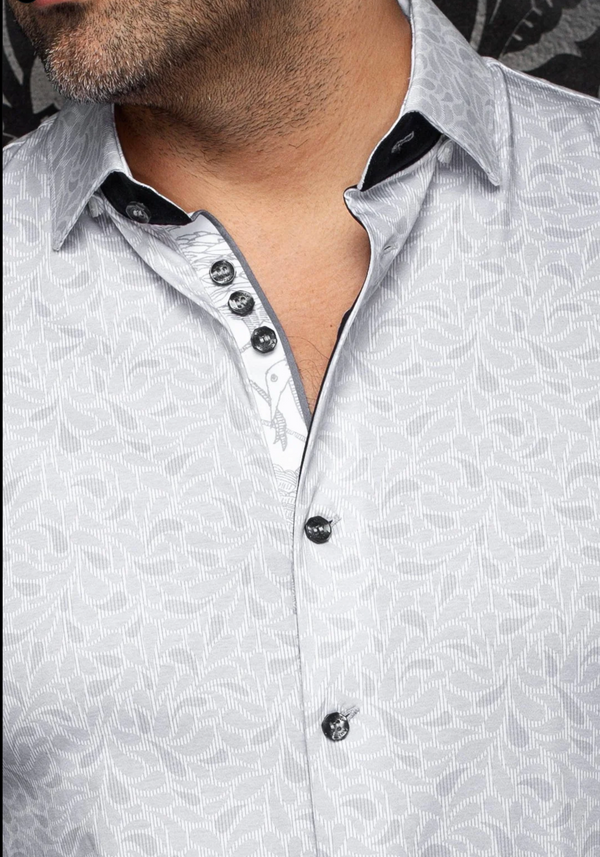 Au Noir Stretch Shirt Isaro | Grey