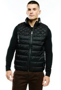 Psycho Bunny Mens Emerik Quilted Puffer Vest | Black