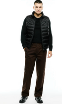 Psycho Bunny Mens Emerik Quilted Puffer Vest | Black