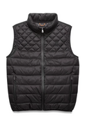 Psycho Bunny Mens Emerik Quilted Puffer Vest | Black