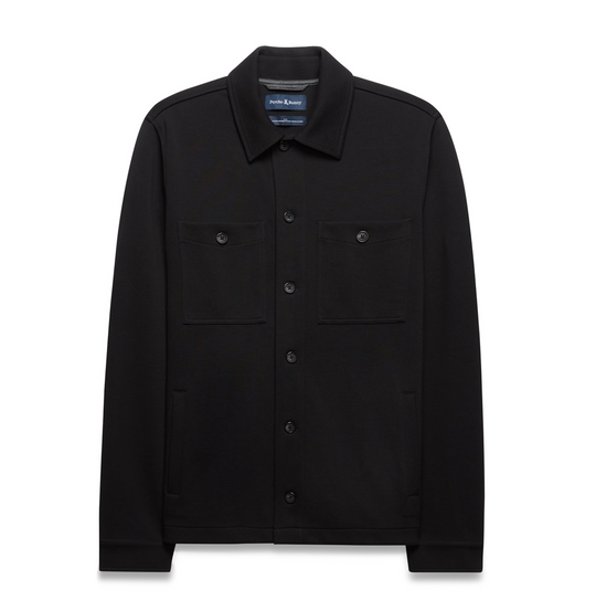 Psycho Bunny Mens Bedford Shirt Jacket | Black