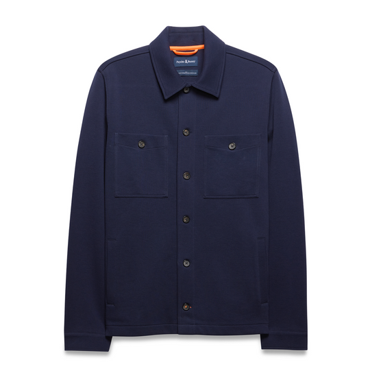 Psycho Bunny Mens Bedford Shirt Jacket | Baritone Blue