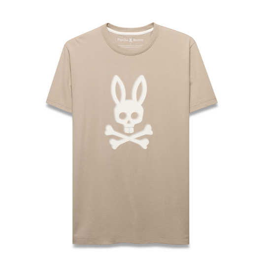 Psycho Bunny Mens Emmanuel Graphic Tee | Stone