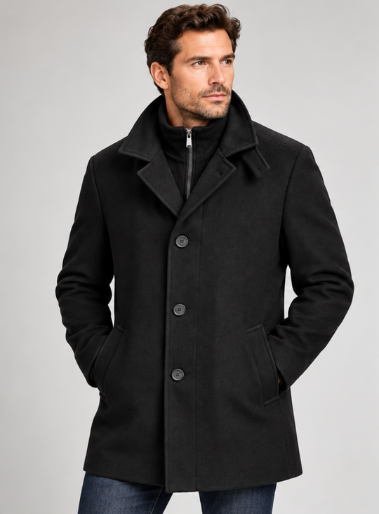 Calvin Klein Coat with Bib | Black