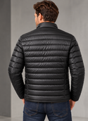 Regency Mixed Media Jacket | Black Brown