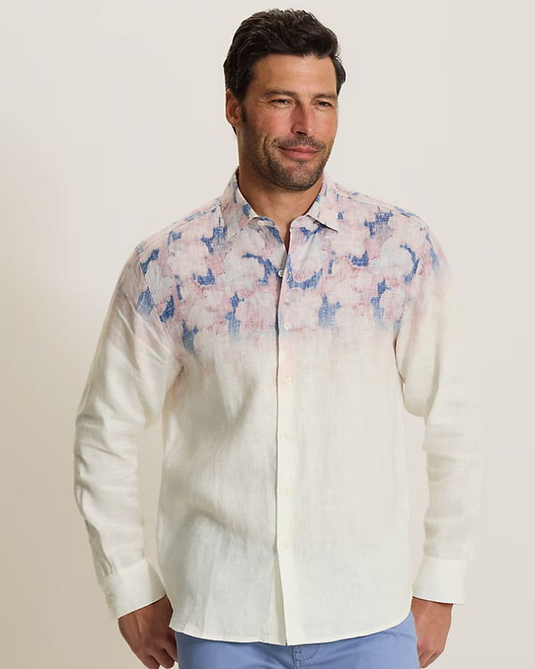 Tommy Bahama Alegra Fade Linen Long-Sleeve Shirt | Dew Drop