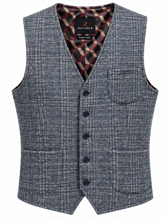 Zuitable Check Vest | Blue
