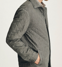 34 Heritage Quilted Overshirt in Dark Grey