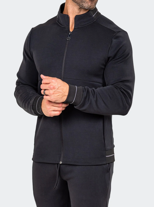 Maceoo Marthyr Zip Sweater | Black