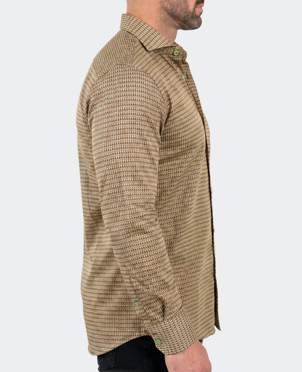 Maceoo Einstein Dress Shirt LS Stretch 3021 | Brown