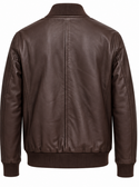 Regency Bomber Leather Jacket | Brown