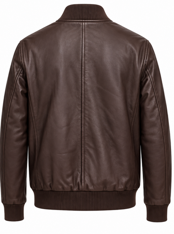 Regency Bomber Leather Jacket | Brown