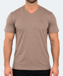 Maceoo V-Neck SS Short Sleeve Unknown | Brown