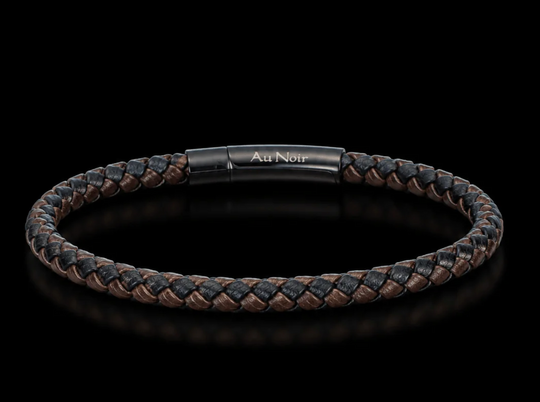 Au Noir Leather Bracelet Friend | Black Brown