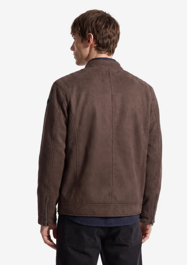 Projek Raw Vegan Suede Moto Jacket | Cocoa