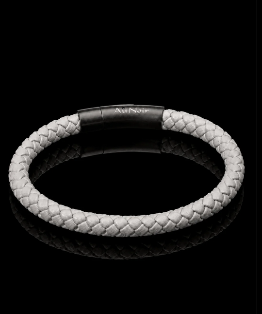 Au Noir Leather Bracelet Leto | Grey