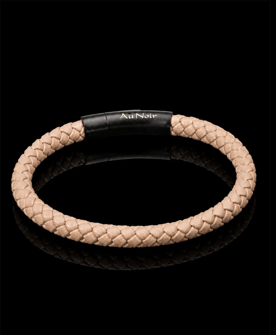 Au Noir Leather Bracelet Reeves | Stone