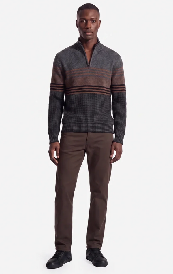 Projek Raw Bonded Chenille 1/4 Zip | Charcoal
