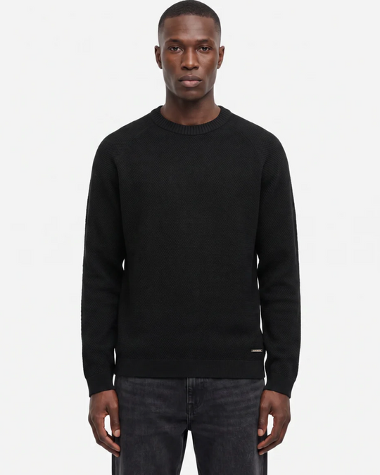 Projek Raw Honeycomb Chenille Sweater | Black