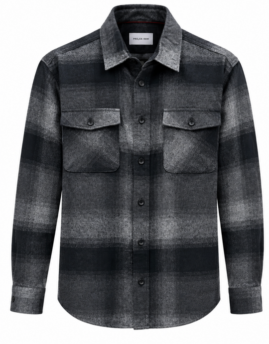 Projek Raw Woven Flannel Shirt | Charcoal