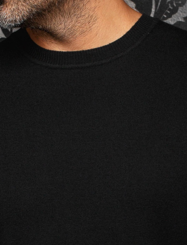 Au Noir Cashmere Blend Sweater Lacaune | Black