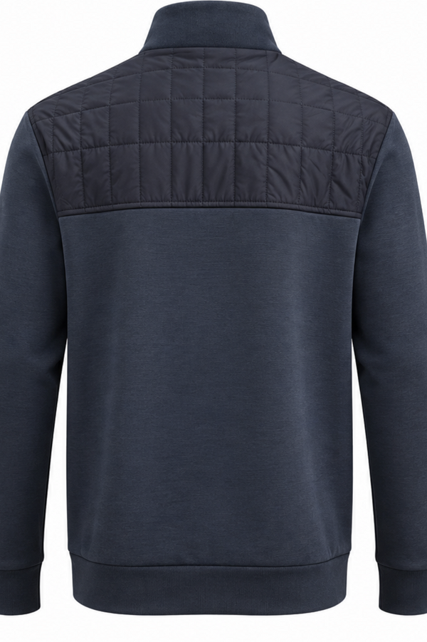 Maceoo Athleisure 1/4 Zip | Navy