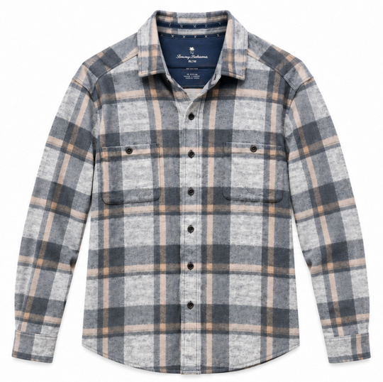 Tommy Bahama Fireside Check Shirt | Night Swim