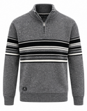 Point Zero Zip Chenille Bonded Sweater | Black