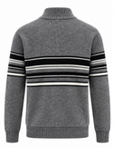 Point Zero Zip Chenille Bonded Sweater | Black