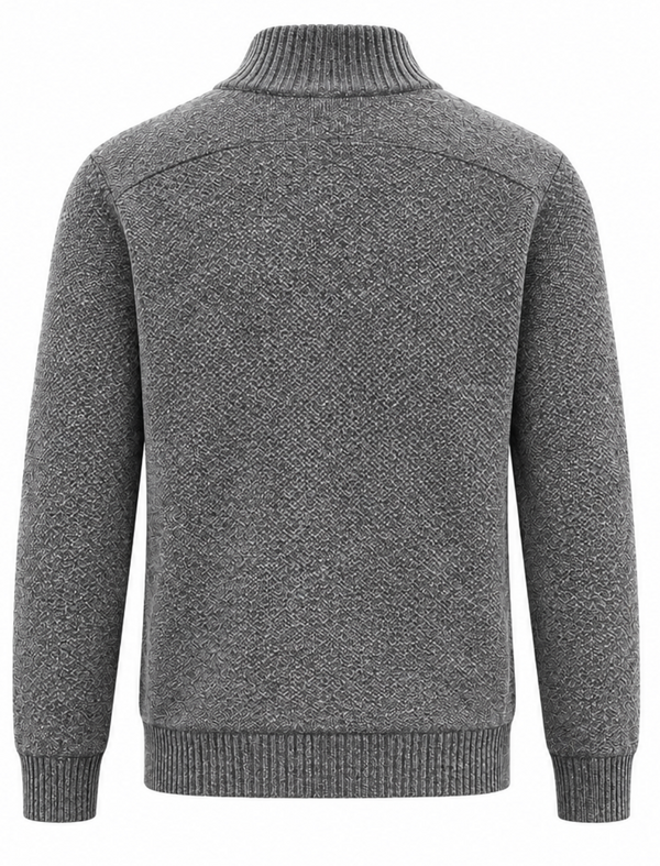 Point Zero 1/4 Zip Sweater | Charcoal Black