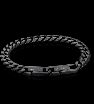 Au Noir Bracelet with Adjustable Clasp Cuban | Black