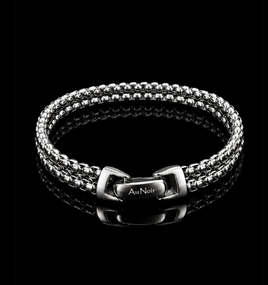 Au Noir Bracelet Link | Silver