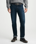 Mavi Zach Straight Leg Jeans Regular Rise | Rinse Brushed Feather Blue
