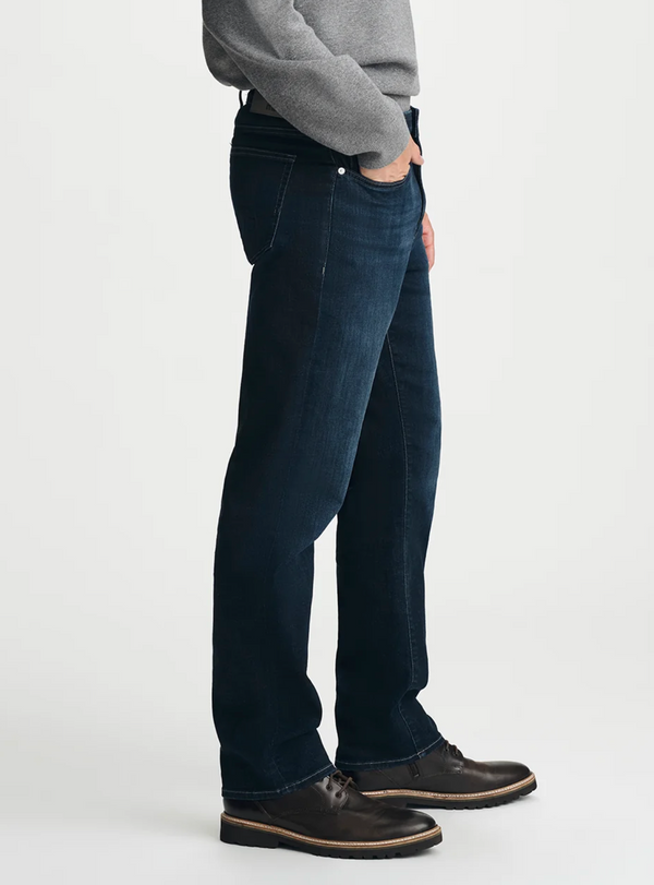 Mavi Zach Straight Leg Jeans Regular Rise | Rinse Brushed Feather Blue