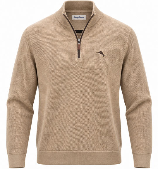 Tommy Bahama Marlin Magic Half Zip | Caramel