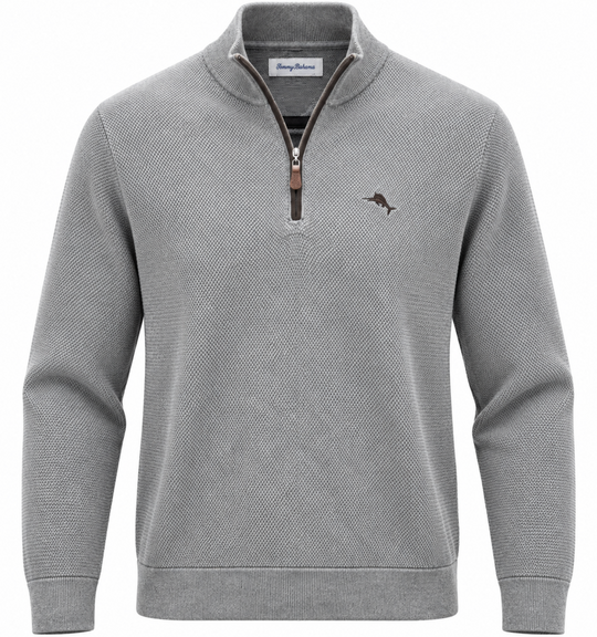 Tommy Bahama Marlin Magic Half Zip | Iron Heather