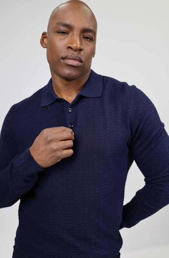 7 Downie St. Polo Sweater | Navy
