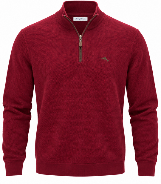 Tommy Bahama Marlin Magic Half Zip | Baja Red