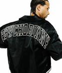 Psycho Bunny Men's Nathaniel Satin Coach Jacket | Black
