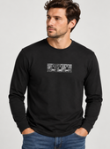Psycho Bunny Alfie Graphic Tee Long Sleeve | Black
