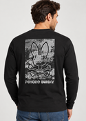 Psycho Bunny Alfie Graphic Tee Long Sleeve | Black