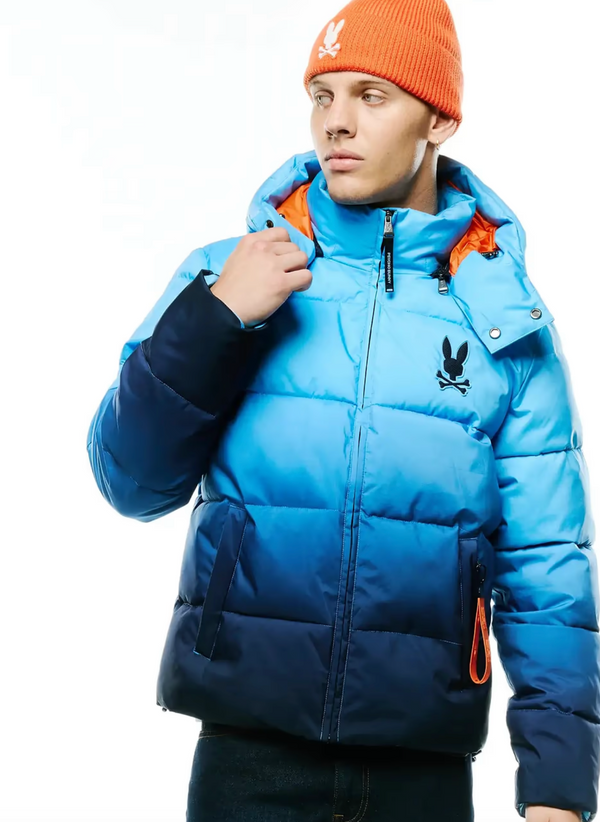 Psycho Bunny Men's Solan Puffer Jacket | Baritone Blue
