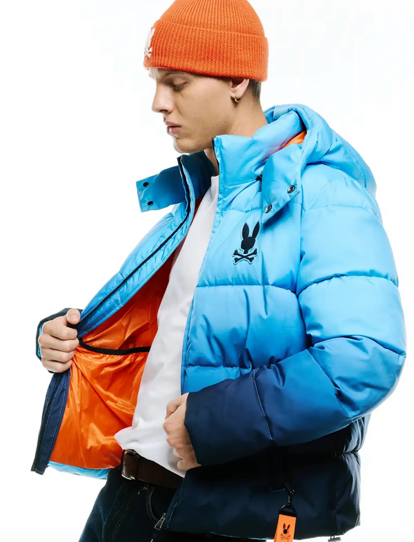 Psycho Bunny Men's Solan Puffer Jacket | Baritone Blue