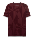 Psycho Bunny Men's Angus Flocked Tee | Burgandy