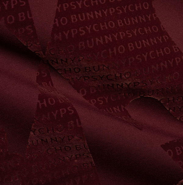 Psycho Bunny Men's Angus Flocked Tee | Burgandy
